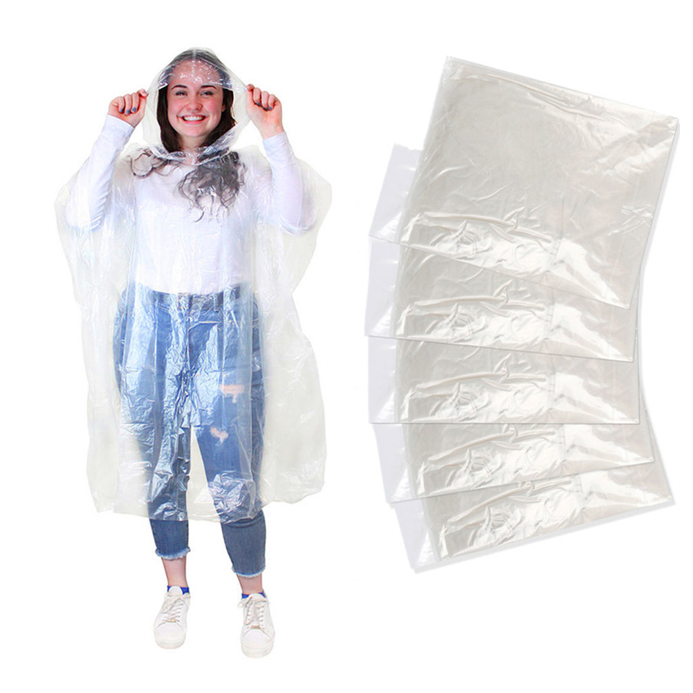 10Pcs Adult Disposable Raincoa - Emergency Poncho Rain reseña y precio