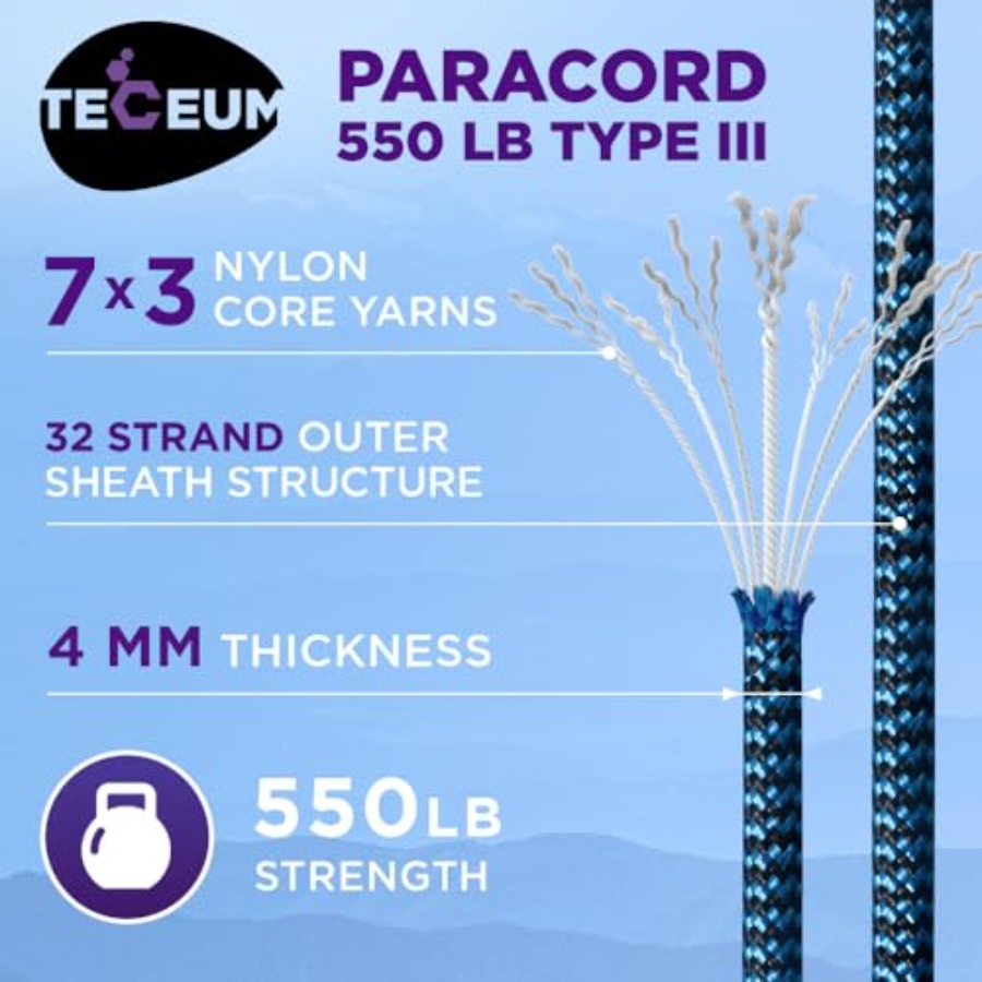 Reflective Paracord Rope 1000  - Para Cord 1000Ft reseña y precio