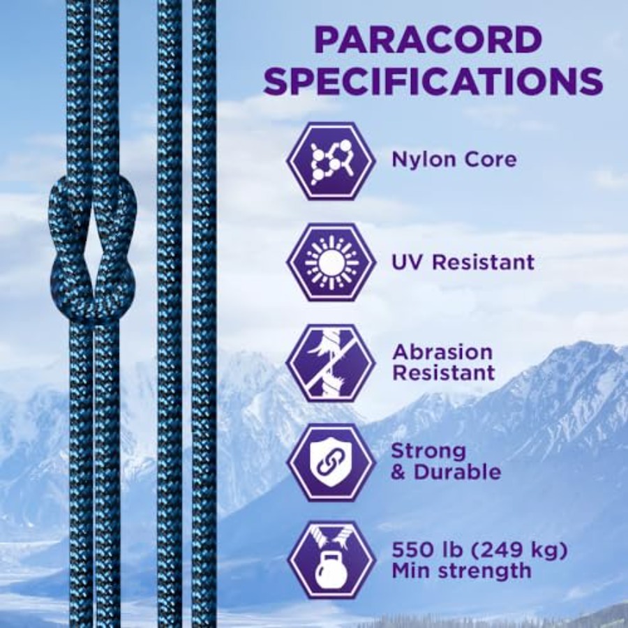 Reflective Paracord Rope 1000  - Para Cord 1000Ft reseña y precio