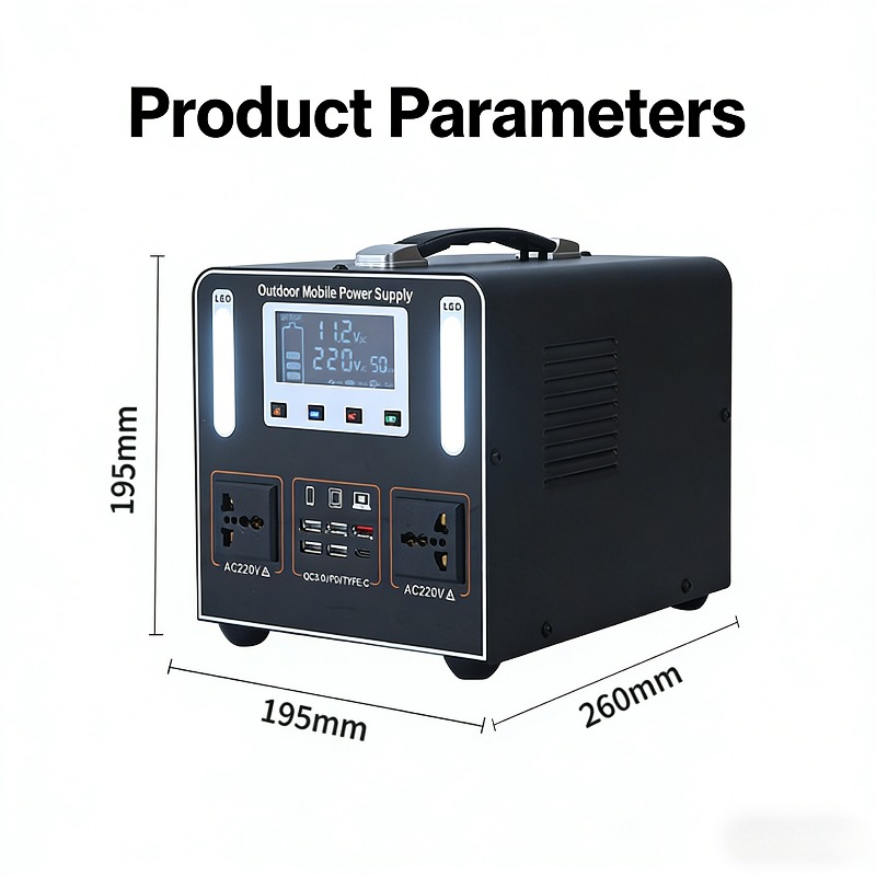 500W AC 220V Portable Power St - Solar Emergency Charger reseña y precio