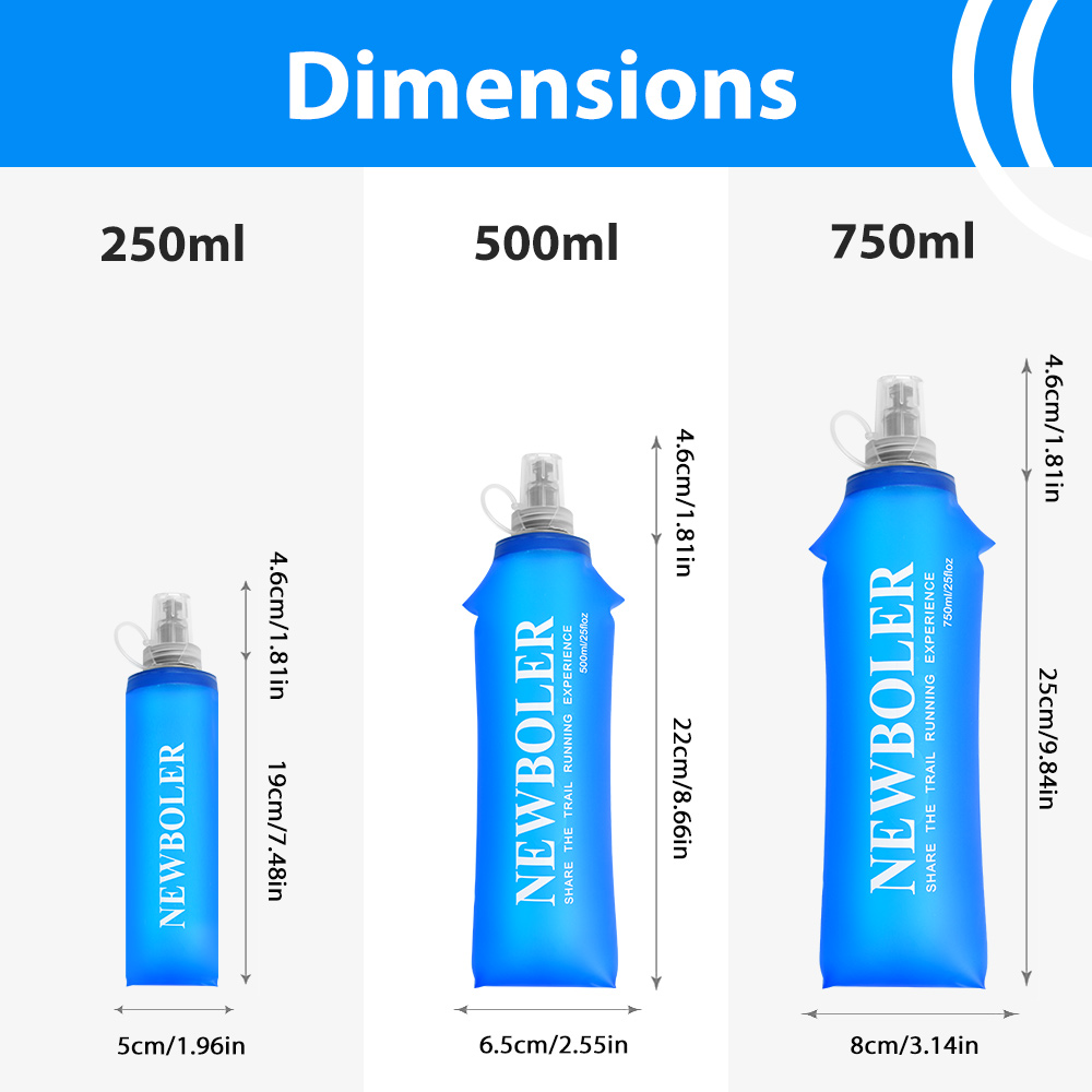 750ML Water Bottle TPU Folding - Water Bag Collapsible reseña y precio