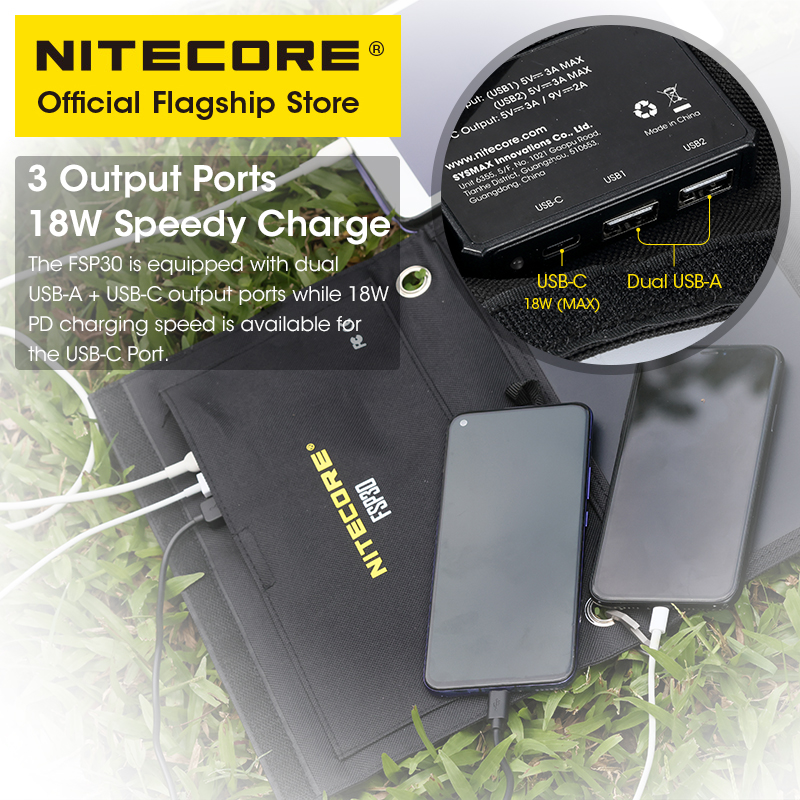 NITECORE FSP30 30W Portable So - Solar Emergency Charger reseña y precio