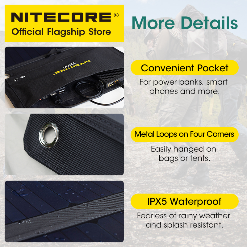 NITECORE FSP30 30W Portable So - Solar Emergency Charger reseña y precio