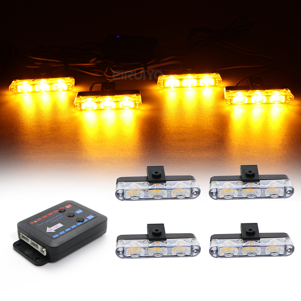 4x 3 LED Grill Car LED Strobe  - Sos Light Strobe reseña y precio