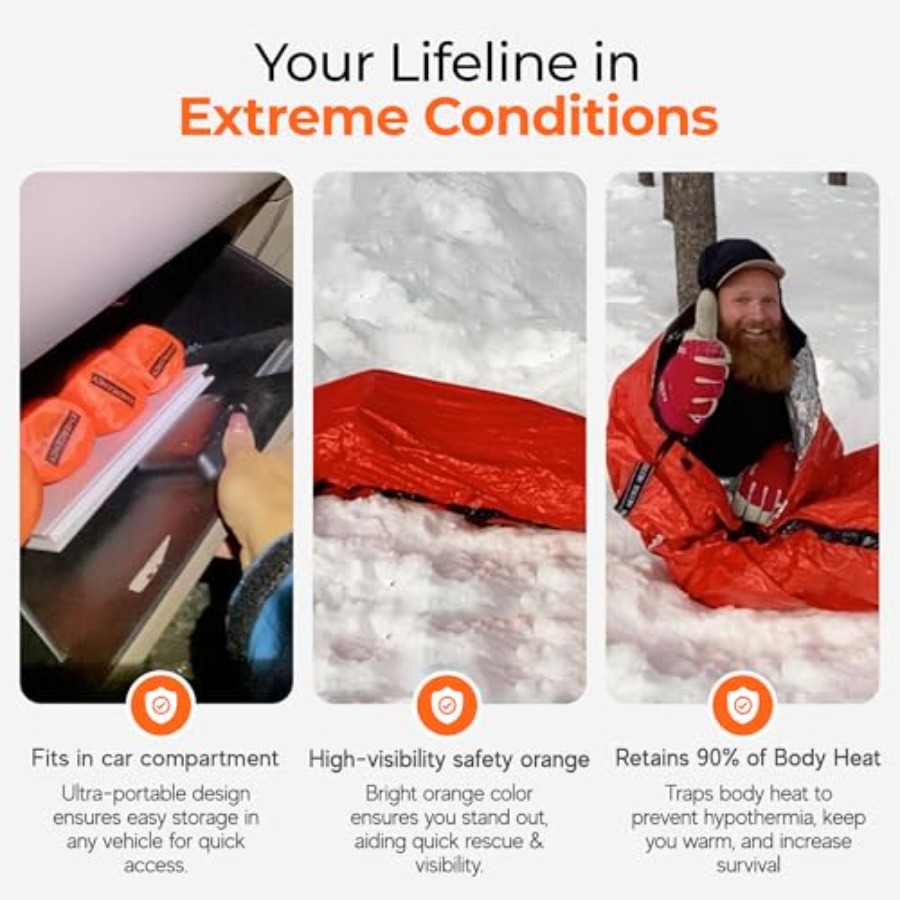 Emergency Sleeping Bag Ultrali - Emergency Mylar Tent reseña y precio