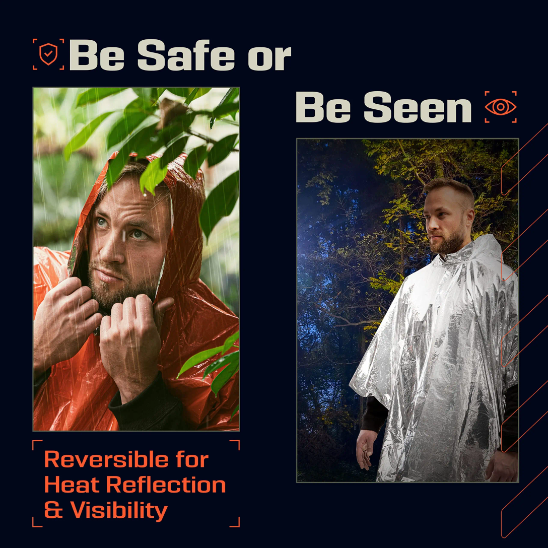 Emergency Rain Poncho with Hoo - Emergency Mylar Tent reseña y precio