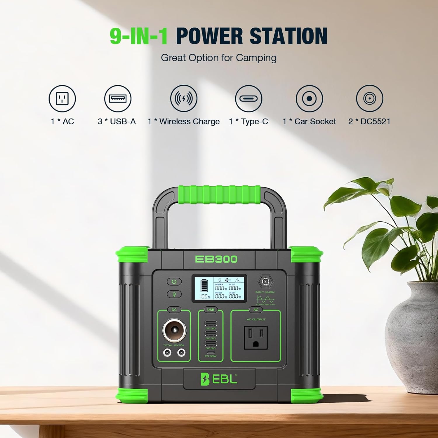 330W Portable Power Station 28 - Solar Emergency Charger reseña y precio