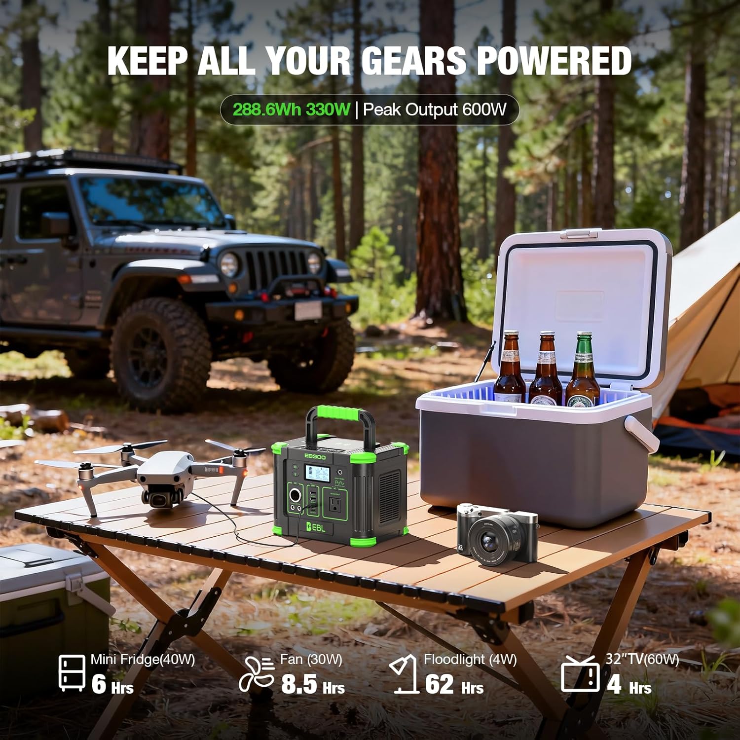330W Portable Power Station 28 - Solar Emergency Charger reseña y precio